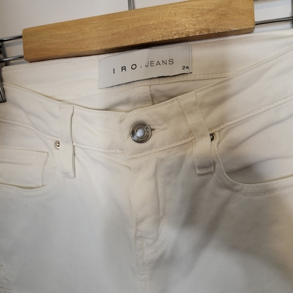 IRO Jarod cropped distressed low-rise skinny jeans Size 24 - Picture 5 of 12